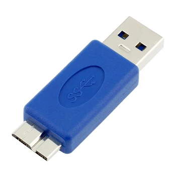 Сини Стандартен USB 3.0 Тип A Включете към USB Micro B Штекерный Жак Адаптер USB3.0 Адаптер преобразувател AM в MicroB