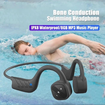 Слушалки с костна проводимост B21 за Безжична Връзка Bluetooth IPX8 Водоустойчиви Слушалки за плуване и Гмуркане 32 GB MP3 Музикален плейър и Слушалки с