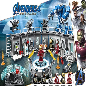 Супергерой Железният Човек Създава Градивни елементи, Съвместими с Мстителем края на играта Супер Герои Тухлени Играчки за деца