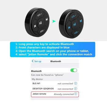 Универсален Автомобилен Волан Безжичен Bluetooth-съвместими с Дистанционно Управление Мултимедийна Бутон за Контролер Мобилен Телефон, Комплект за Кола