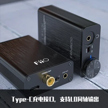 Усилвател за слушалки FiiO Преносими Hi-Res USB КПР Аудио 2.0 32 бита/384 khz Тип C/Коаксиален/Линеен изход E10K-TC