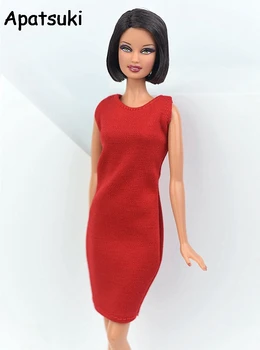 Червени Модерен рокля, 1:6 За дрехи на Барби Кукли Вечерни рокли Vestido Пола-жилетка за Дрехи на Барби Кукли 1/6 Аксесоари за кукли