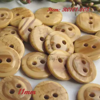 Шевни принадлежности 100 бр. 11 мм, имитация на дърво зърно копчета на ризата костюм ежедневни облекла копчета за шиене материал в насипно състояние