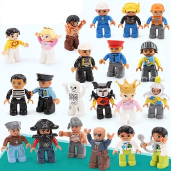 аксесоари за малки кукли полицията големи частици строителни блокове фигурки за сглобяване забавни играчки за деца коледни подаръци