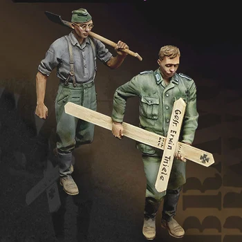 екипажът 1/35 на съвременния човек включва 2 комплекта модели от смола със стойка Миниатюрни gk в разглобено формата на Небоядисана