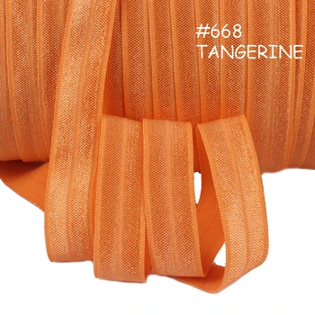 продажба на едро сгънете разтеглив, #668 мандариновые ластични ленти 100 ярда за партията сгънете разтеглив