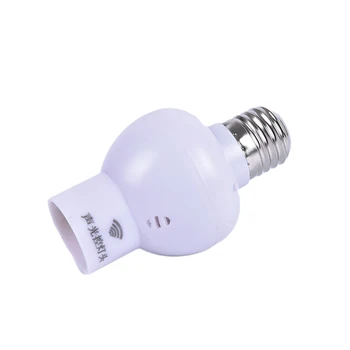 1БР Вътрешен Звуков Сензор за Светлина за Контрол на Притежателя на Лампата E27 Винт Основание Лампи Капак на Гнездо Превключвател За Коридор Стълби Лампа за Осветление