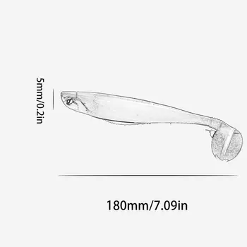 5 бр. Мини Меки Изкуствени Примамки за риболов на Стръв Т-образна опашка 3D Очите Бразда Живи Примамки за риба Аксесоари за риболовни принадлежности за костур
