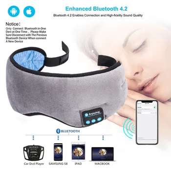 JINSERTA за Безжична Връзка Bluetooth 5,0 Слушалки Маска За Сън Телефон лента за глава Меки Слушалки За Слушане на Музика Автоматичен