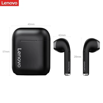 Lenovo LP2 TWS Bluetooth 5.0 Слушалки Безжични зарядно устройство ще захранване на Скоростната Слушалки Стерео Слушалки Слушалки С Микрофон за iOS/Android