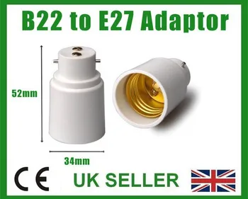 Байонет B22 - E27 Винт Лампа Лампа Гнездо Капачката На Кутията Адаптер Преобразувател На Притежателя