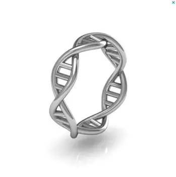 Бохемски Реколта Фини Пръстени на ДНК за жени Проста Биология Химия Молекула Пръстен Бижута Изявление Аниллос Подарък