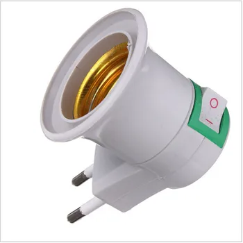 Висококачествена Цокъл на Лампата E27 ЕС Щепсел Притежателя Лампи Конвертор на Винт Тип на Притежателя на Светлината Държач За Мобилни Кръгли Лампи Ножных