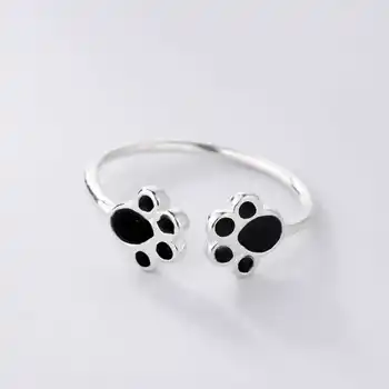 Модерни и креативни женски кучешки следи пръстен чудесно и прекрасно художествено регулируем пръстен
